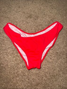PINK Victoria's Secret Red Low-Rise Cheeky Bikini Bottom